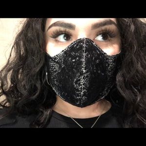 Reversible snake print mask. Fast shipping!